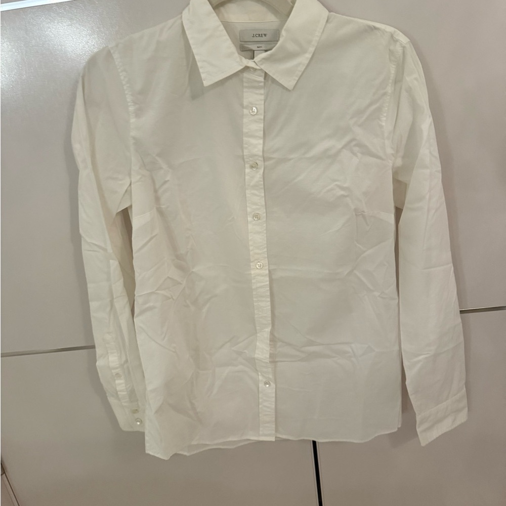 J. Crew Women's White Button Down Shirt